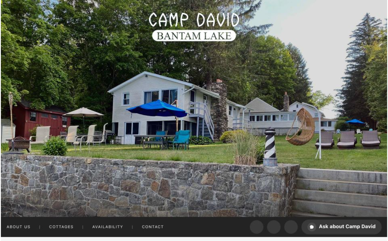 Camp David website screenshot
