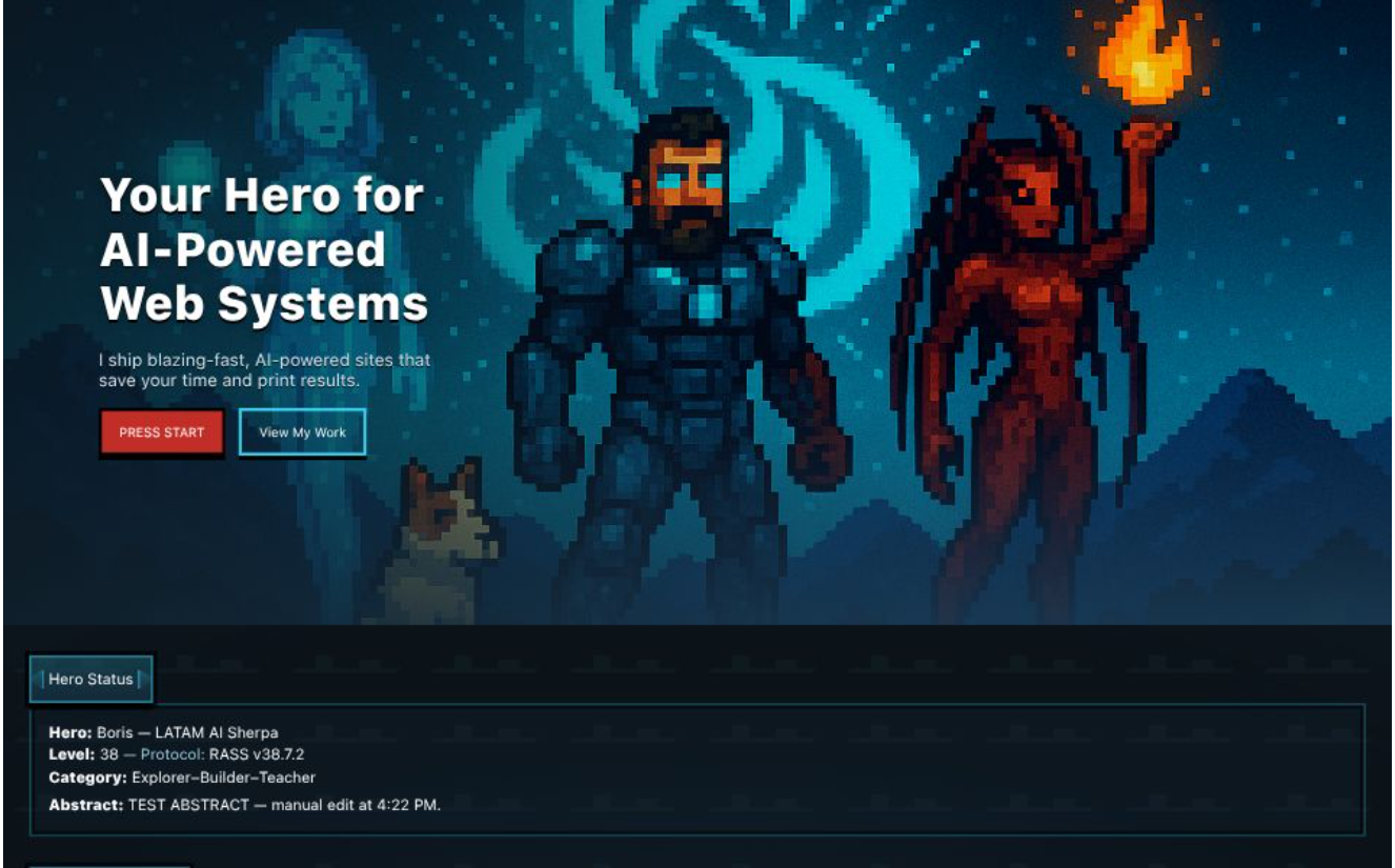 Hero Wall website screenshot