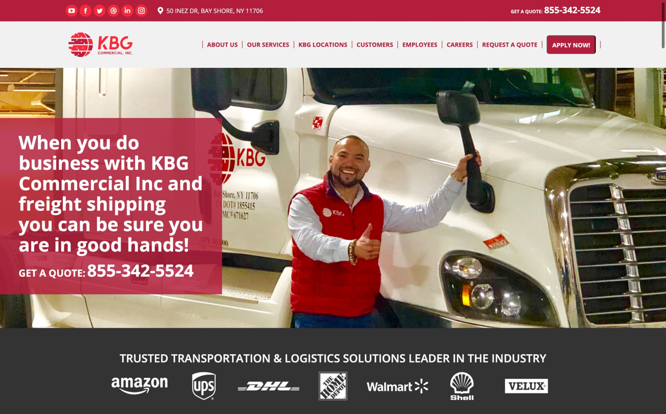KBG Commercial website screenshot